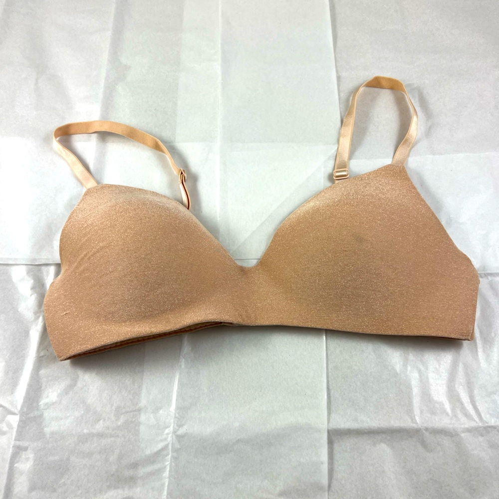 PINK Victoria's Secret Nude Peach Lightly Padded Wireless T-Shirt Bra